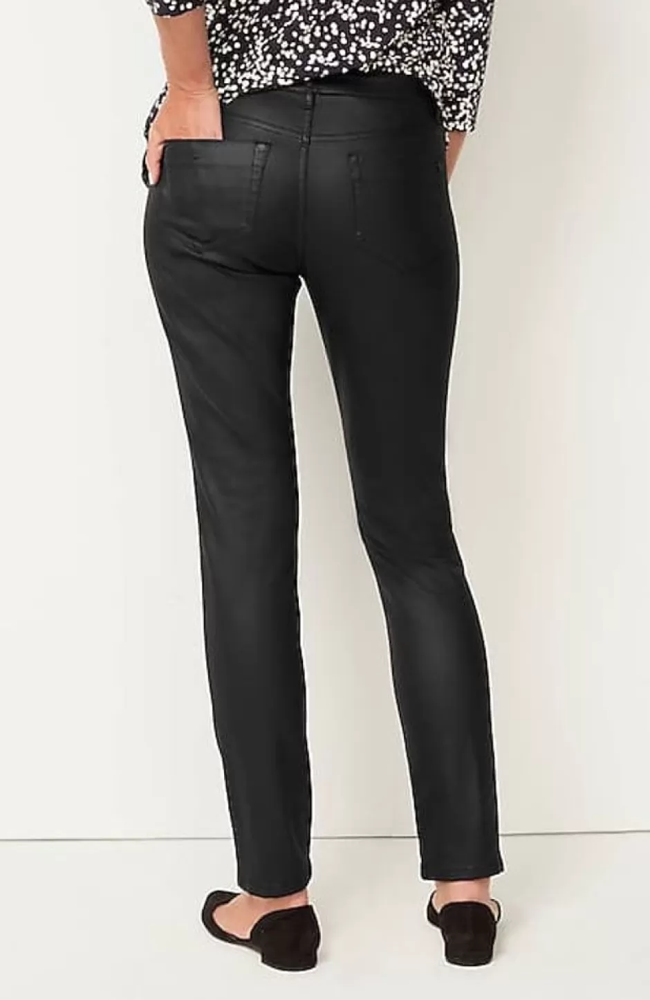 J.Jill Authentic Fit Coated Slim-Leg Jeans | Jjill | Women Pants & Jeans