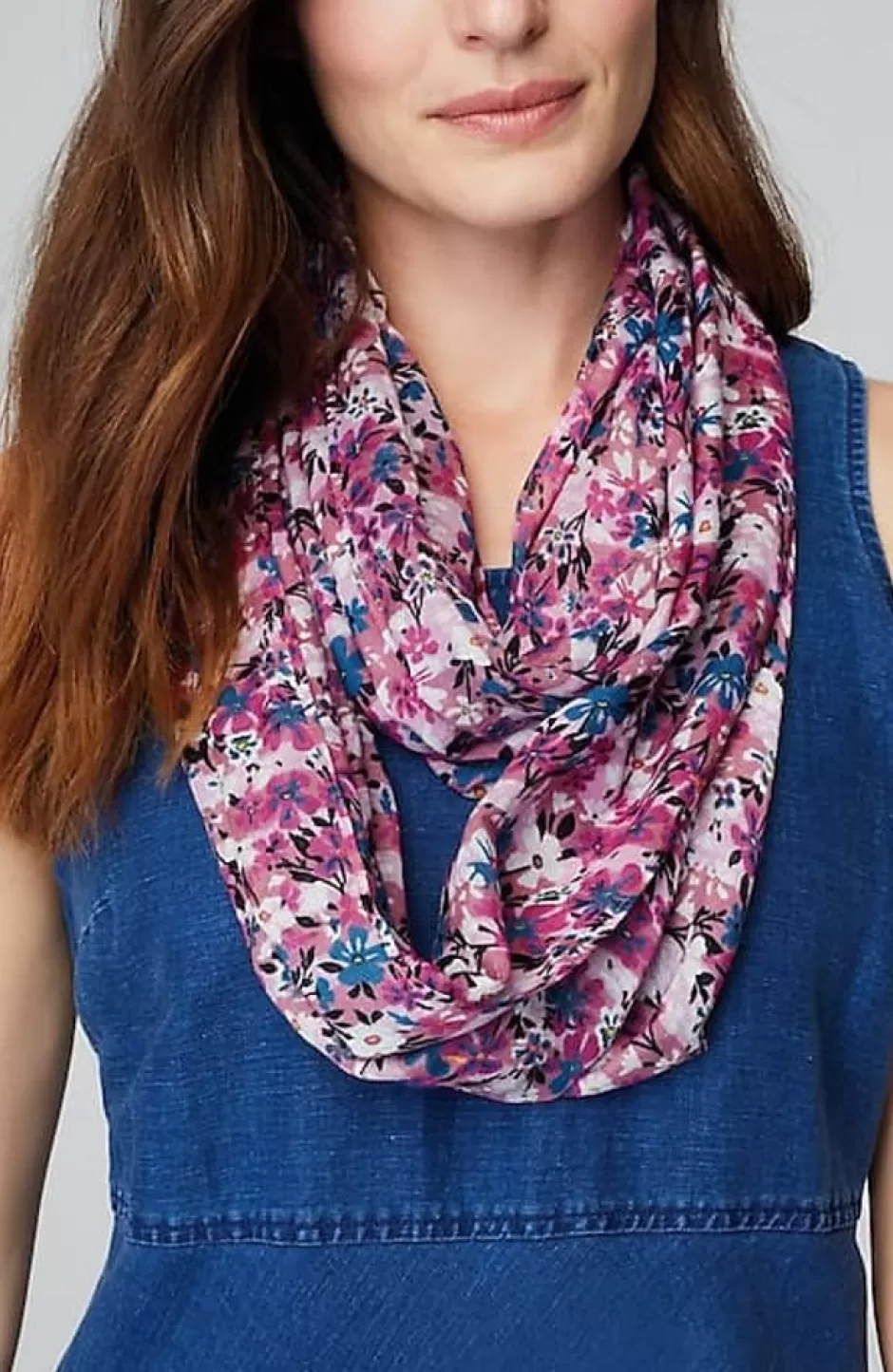 J.Jill Blooming Floral Infinity Scarf | Jjill | Women Ponchos, Ruanas & Scarves