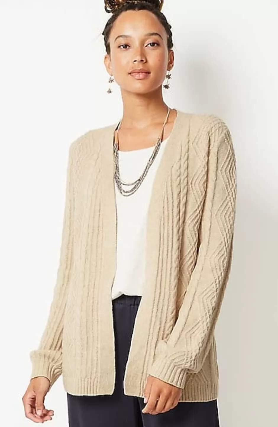 J.Jill Cabled Wrap Cardi | Jjill | Women Sweaters