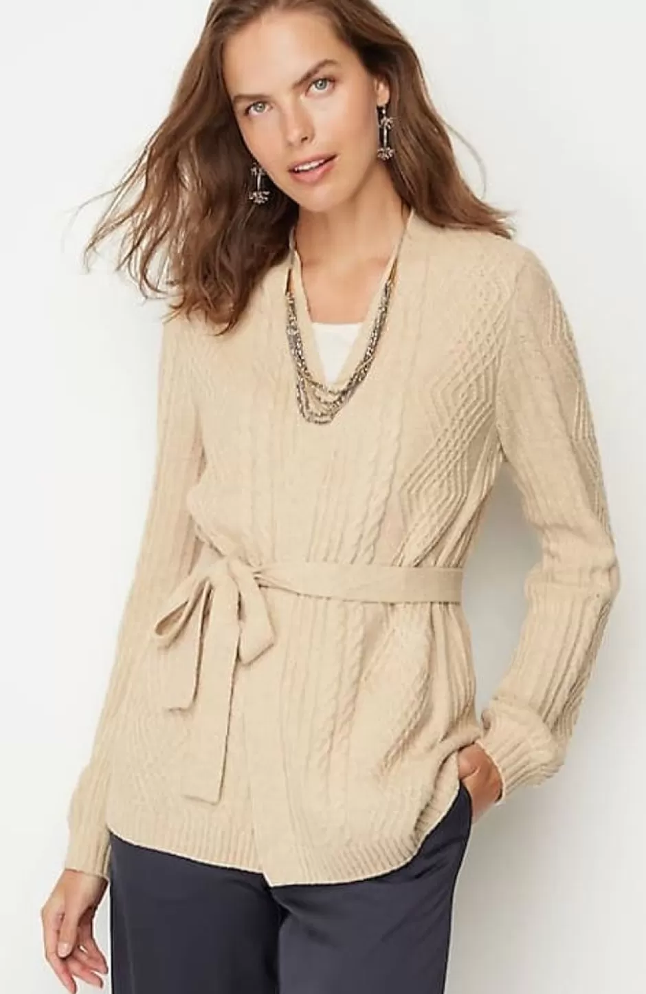 J.Jill Cabled Wrap Cardi | Jjill | Women Sweaters