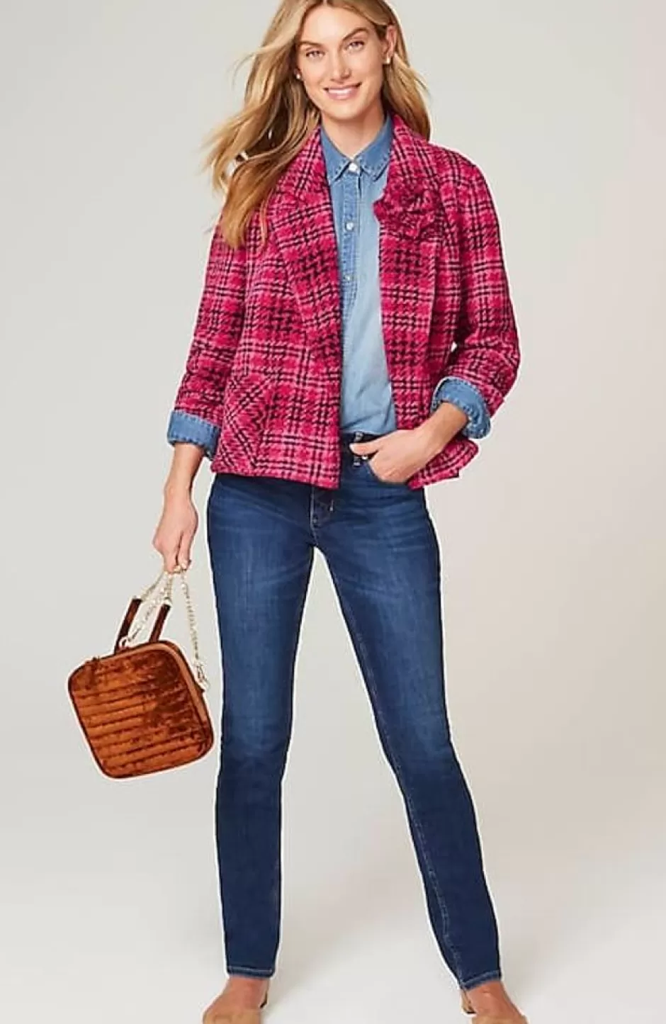 J.Jill Chenille Plaid Swing Jacket | Jjill | Women Jackets & Coats