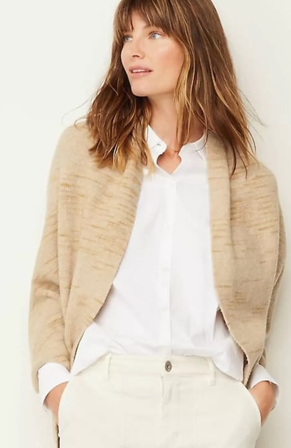 J.Jill Cozy Rib-Knit Shrug | Jjill | Women Ponchos, Ruanas & Scarves