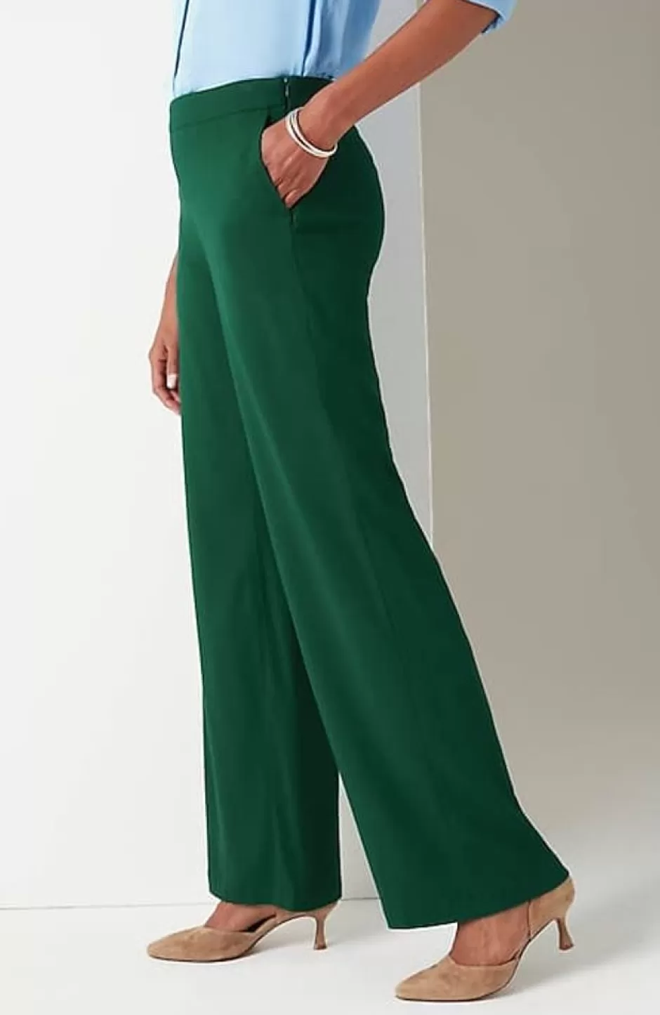 J.Jill Crepe Wide-Leg Trousers | Jjill | Women Pants & Jeans