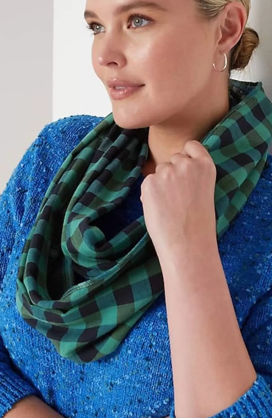 J.Jill Double-Face Multi-Patterned Infinity Scarf | Jjill | Women Ponchos, Ruanas & Scarves