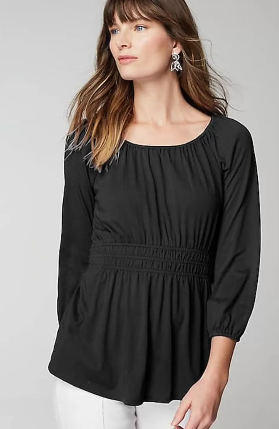 J.Jill Elastic-Waist Top | Jjill | Women Tops & Tees