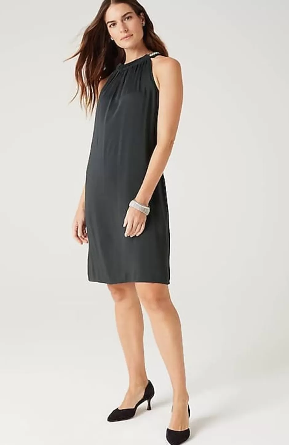 J.Jill Embellished Halter-Neck Dress | Jjill | Women Dresses