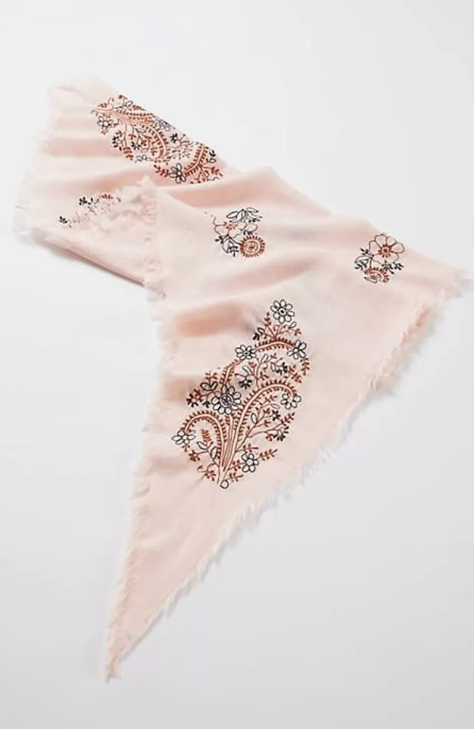 J.Jill Embroidered Triangle Scarf | Jjill | Women Ponchos, Ruanas & Scarves