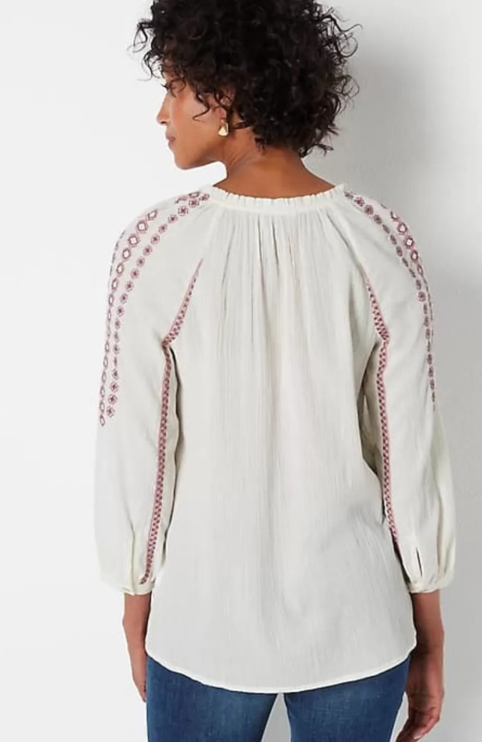 J.Jill Embroidered U0026 Beaded Peasant Top | Jjill | Women Tops & Tees