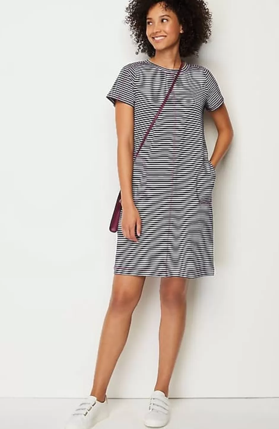 J.Jill Fit Elevate Terry Contrasting-Stitch Dress | Jjill | Women Activewear