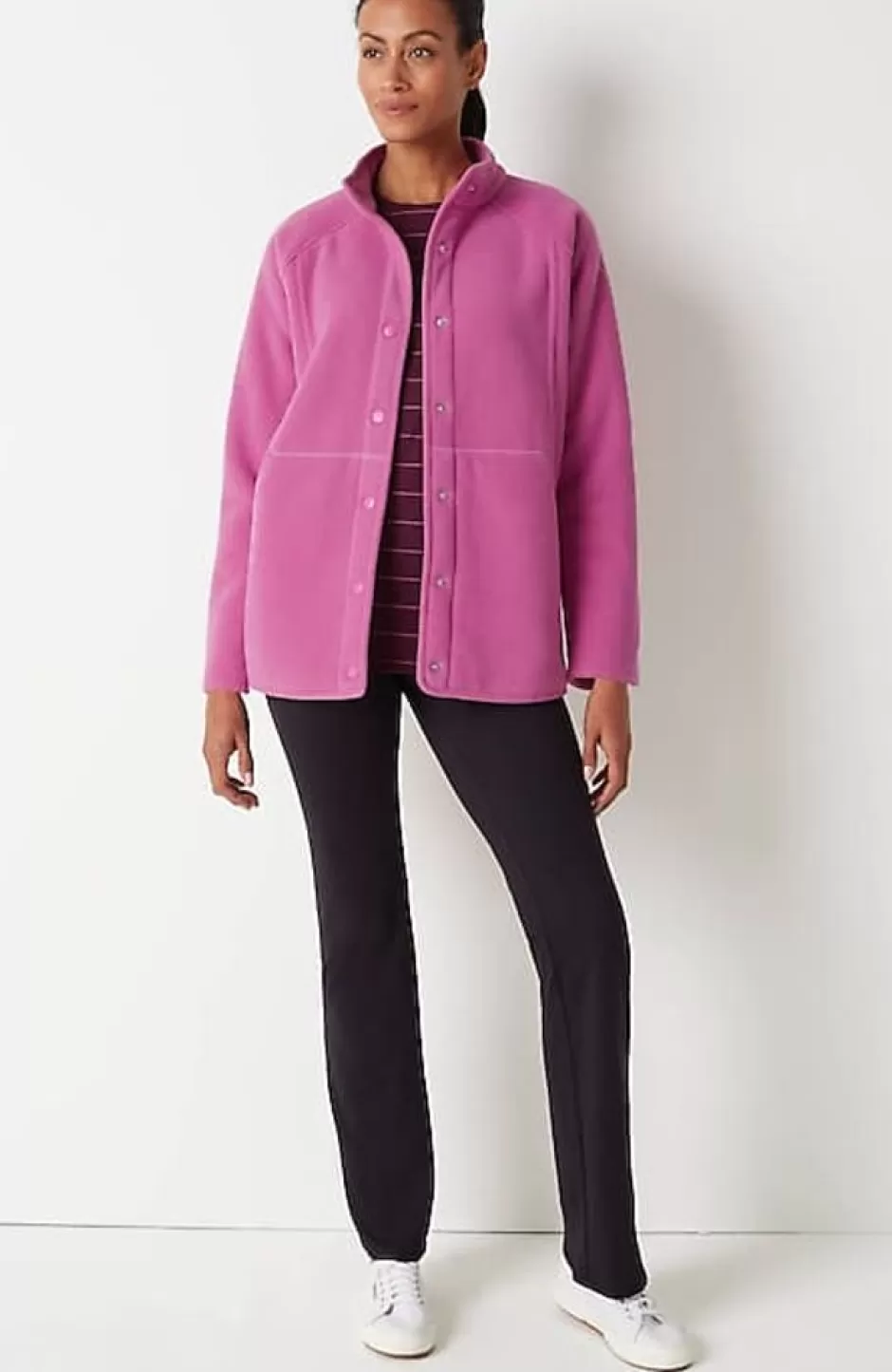 J.Jill Fit Sherpa Fleece Snap-Front Jacket | Jjill | Women Jackets & Coats