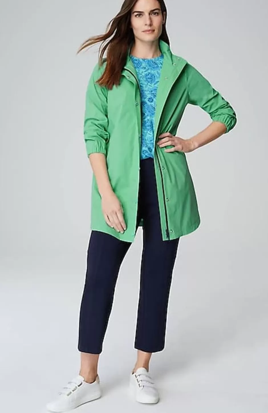 J.Jill Fit Snap-Front Hooded Anorak | Jjill | Women Jackets & Coats