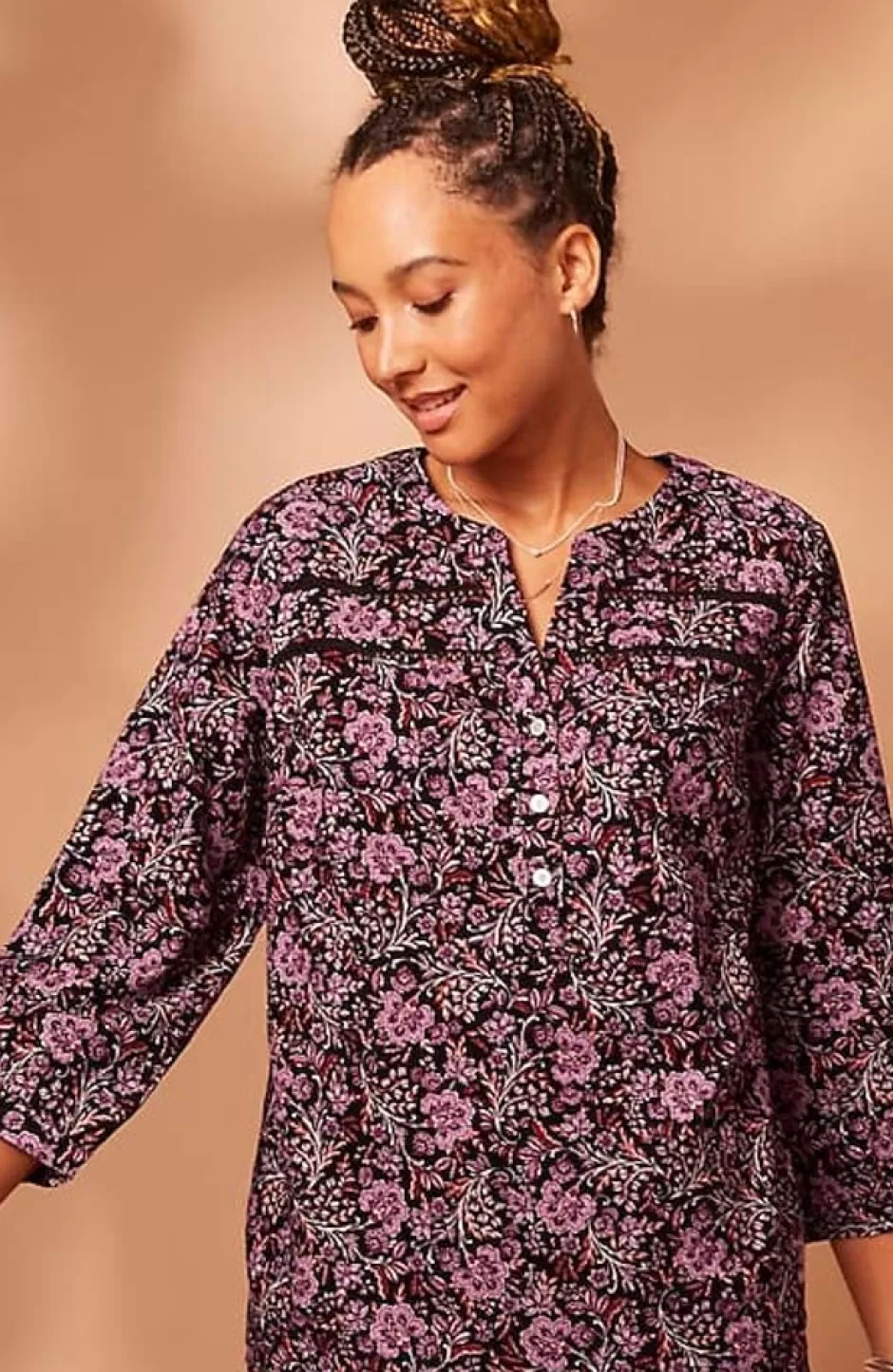 J.Jill Floral Corduroy Top | Jjill | Women Shirts & Blouses