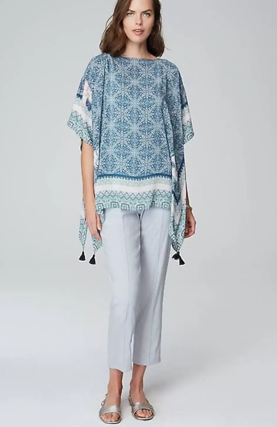 J.Jill Floral Medallion Poncho | Jjill | Women Ponchos, Ruanas & Scarves