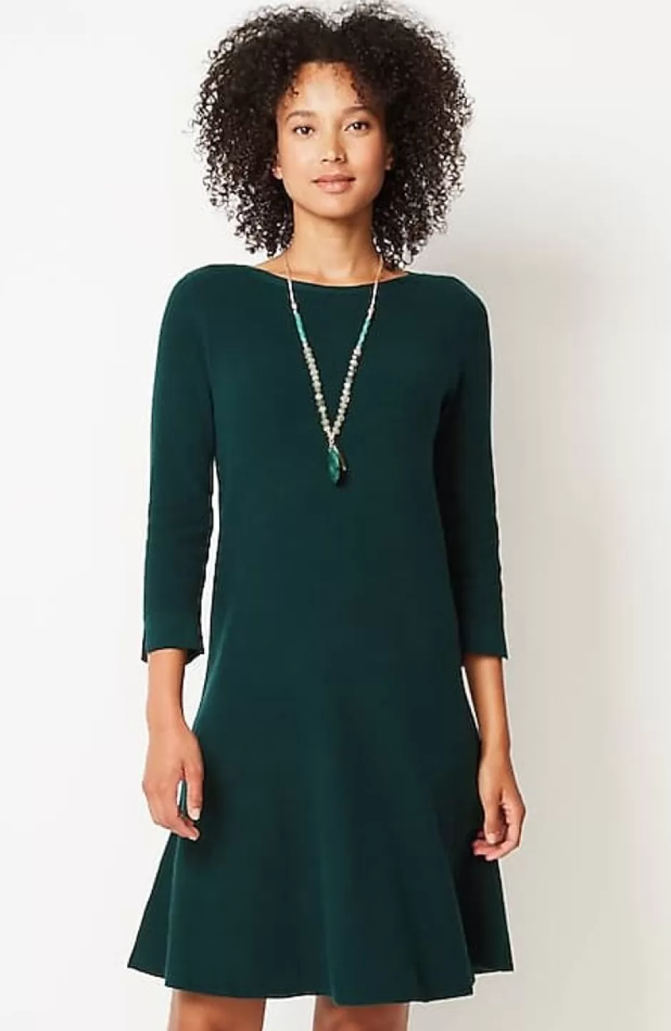 J.Jill Flounced-Hem Sweater Dress | Jjill | Women Dresses