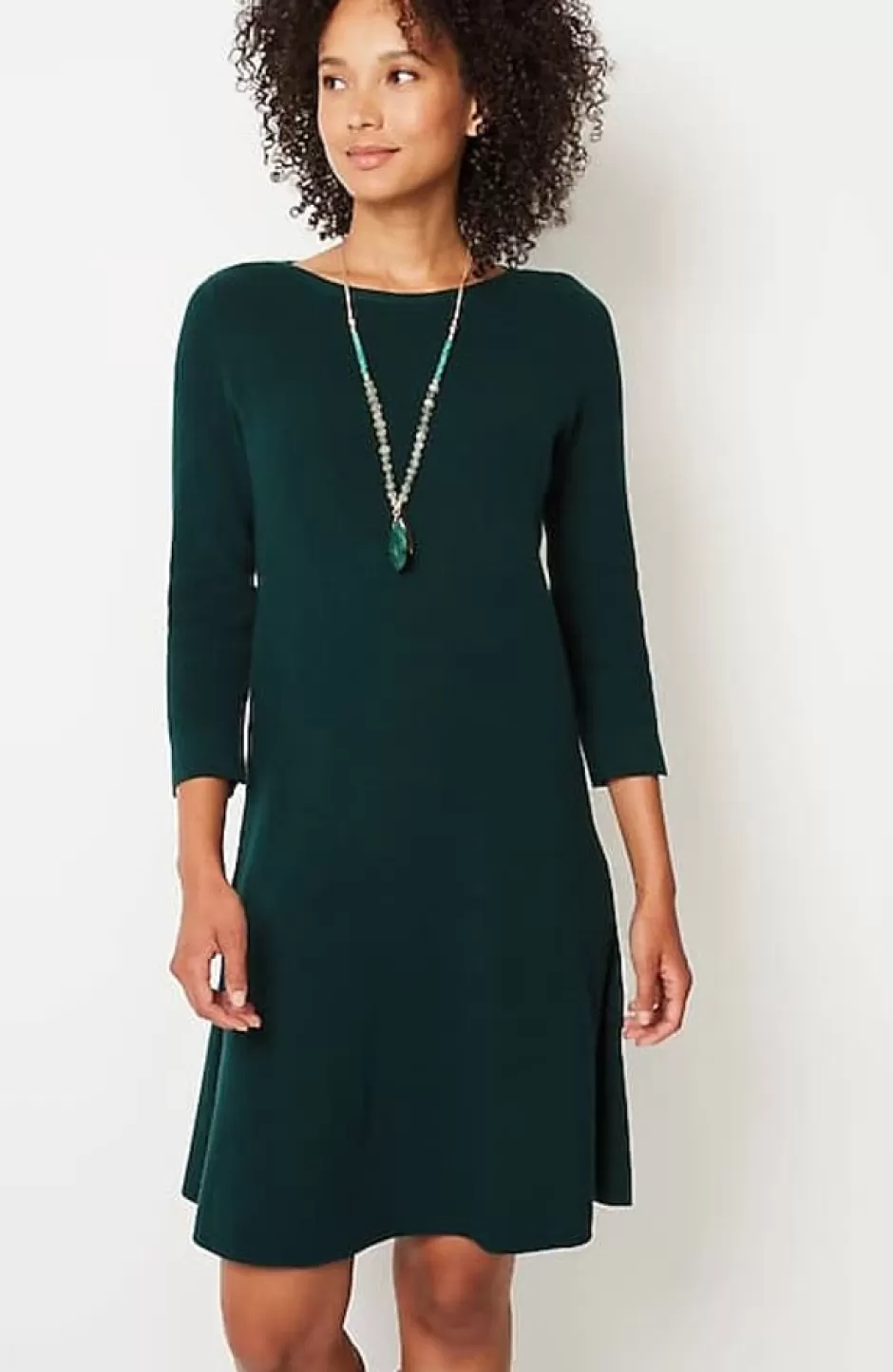 J.Jill Flounced-Hem Sweater Dress | Jjill | Women Dresses