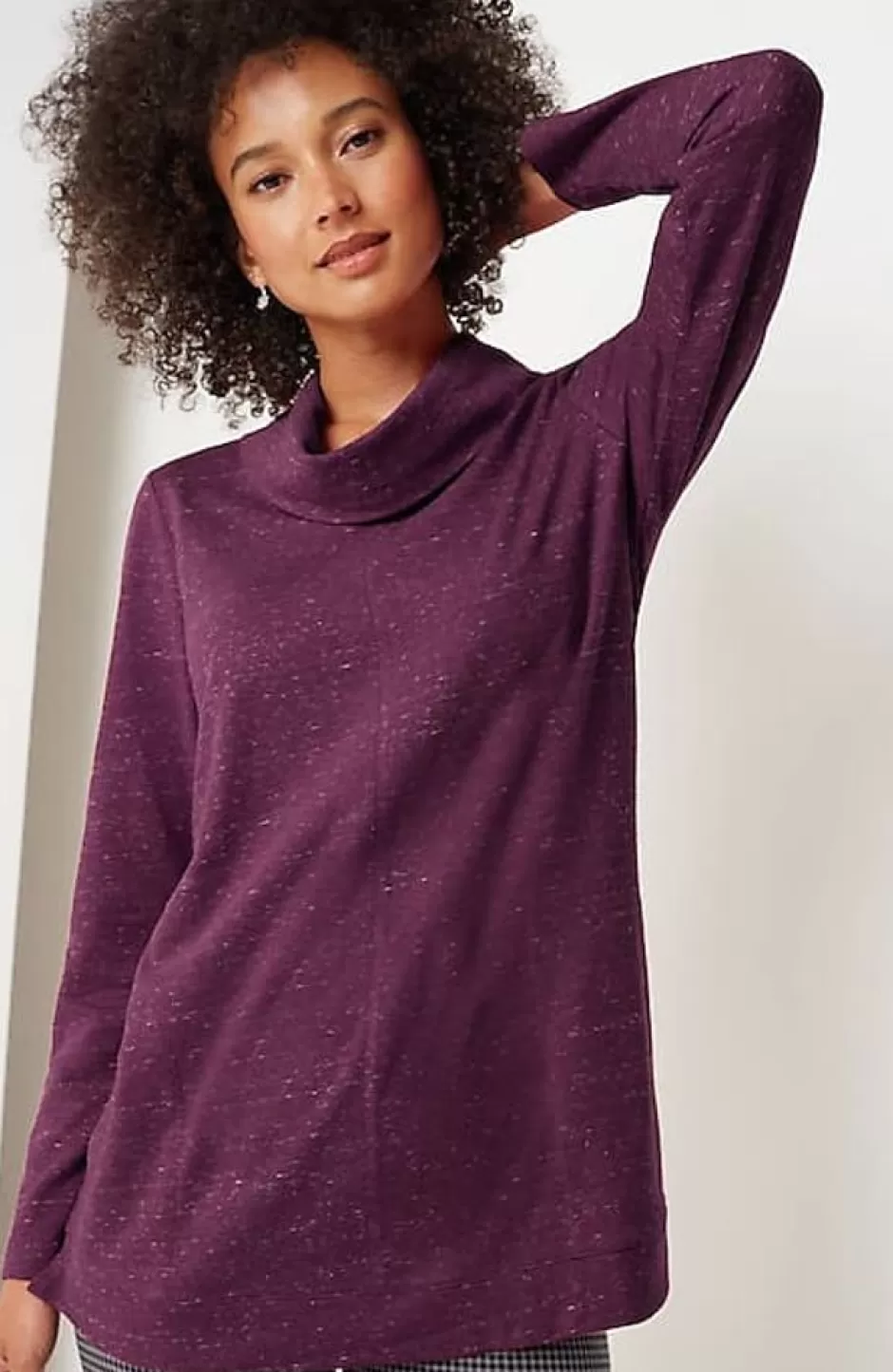 J.Jill French Terry Cowl-Neck Tunic | Jjill | Women Tops & Tees