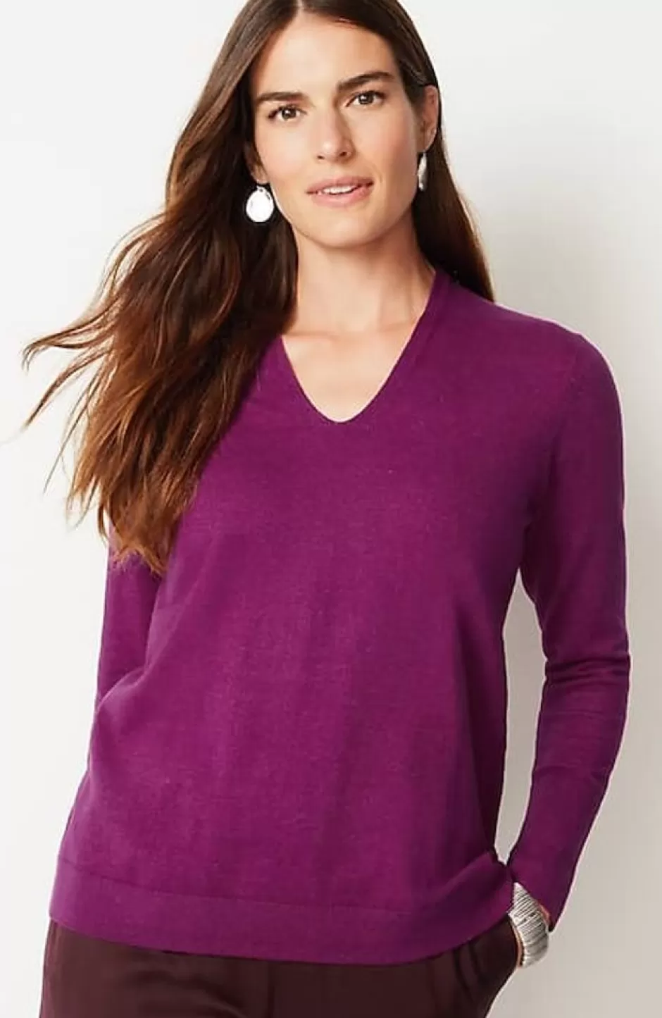 J.Jill High Ribbed-Sleeves Sweater | Jjill | Women Sweaters