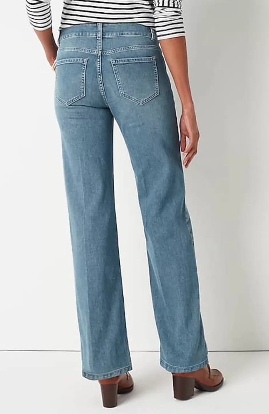 J.Jill High-Rise Creased-Front Full-Leg Jeans | Jjill | Women Pants & Jeans