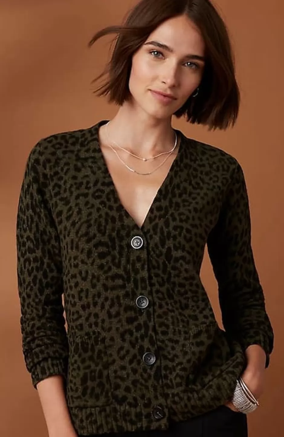 J.Jill Leopard-Printed Cardi | Jjill | Women Sweaters