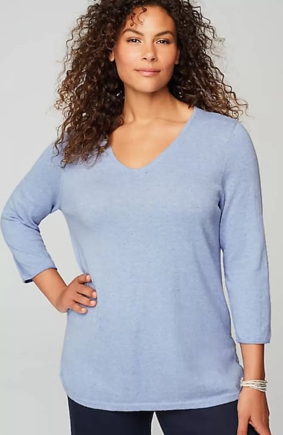 J.Jill Lightweight Tweed V-Neck Sweater | Jjill | Women Sweaters