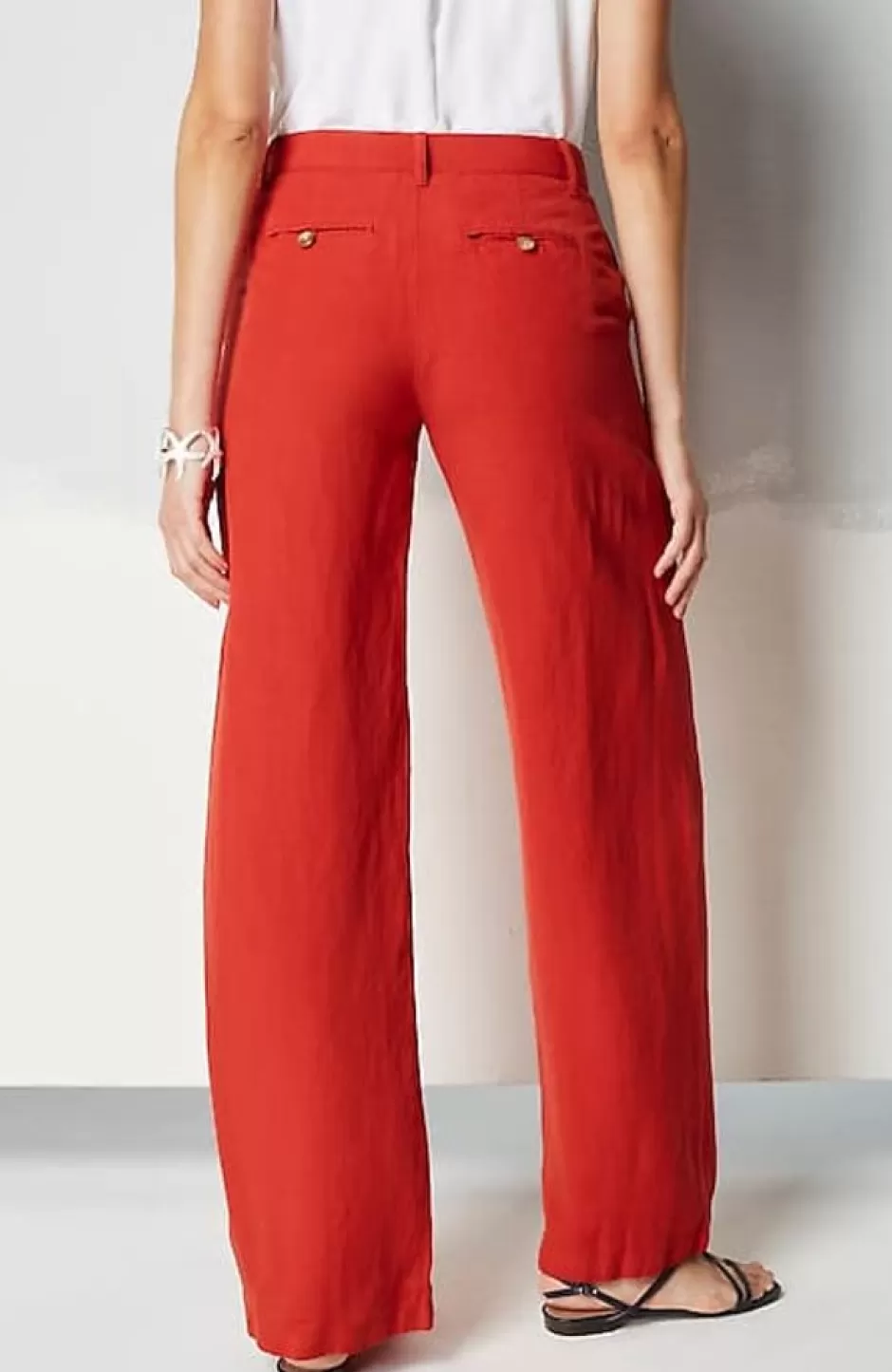 J.Jill Linen Full-Leg Creased-Front Pants | Jjill | Women Pants & Jeans