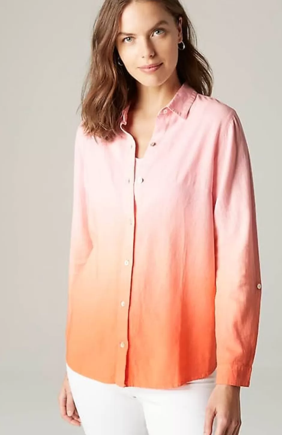 J.Jill Linen Tab-Sleeve A-Line Shirt | Jjill | Women Shirts & Blouses