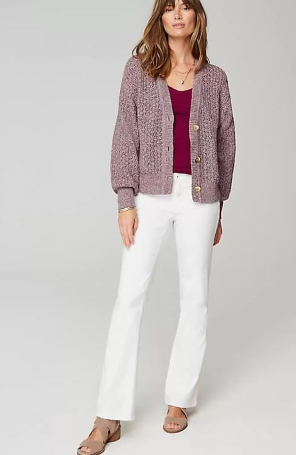 J.Jill Mixed-Colors Textured Cardi | Jjill | Women Sweaters