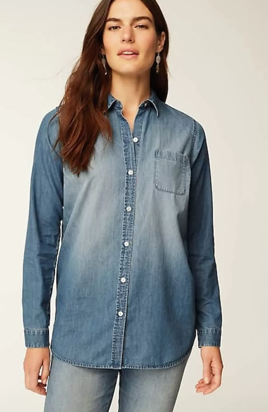 J.Jill One-Pocket Button-Front Shirt | Jjill | Women Shirts & Blouses