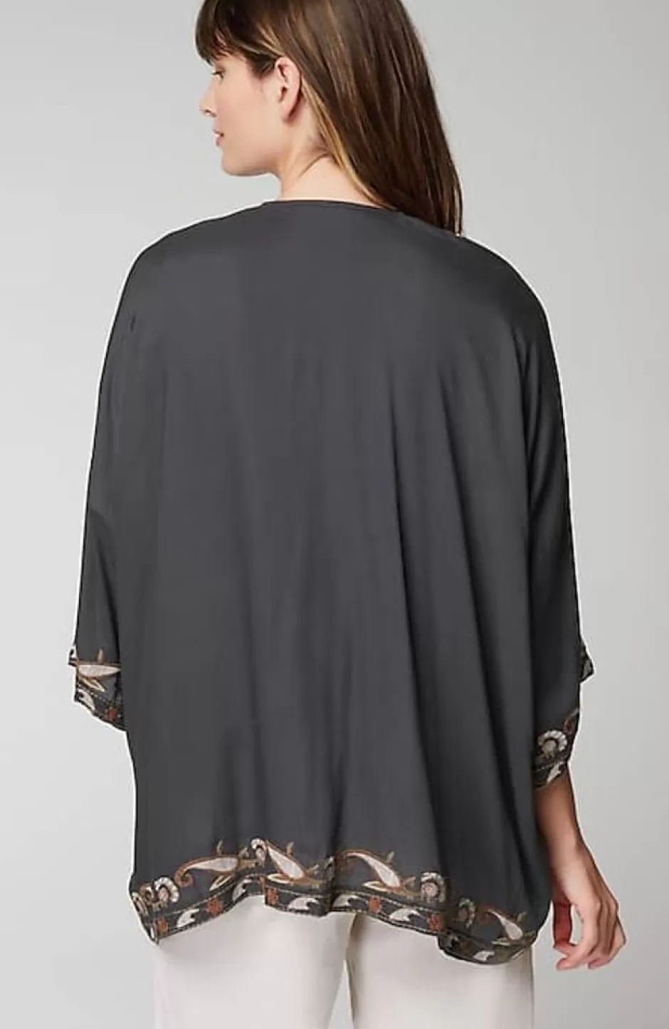 J.Jill Paisley-Embroidered Soft Jacket | Jjill | Women Ponchos, Ruanas & Scarves