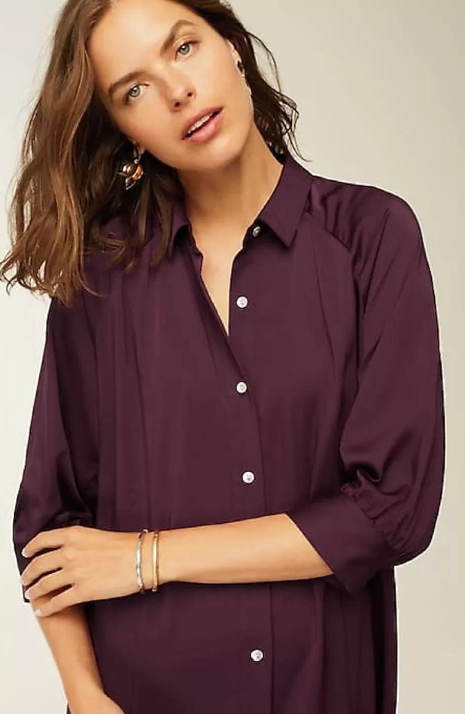 J.Jill Pintucked A-Line Shirtdress | Jjill | Women Dresses