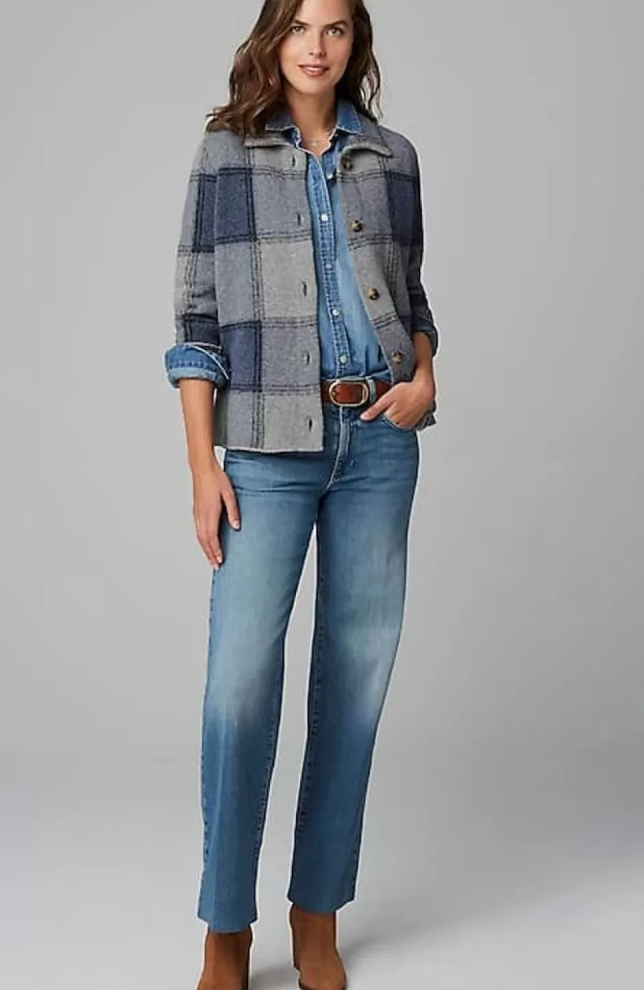 J.Jill Plaid Button-Front Sweater | Jjill | Women Sweaters