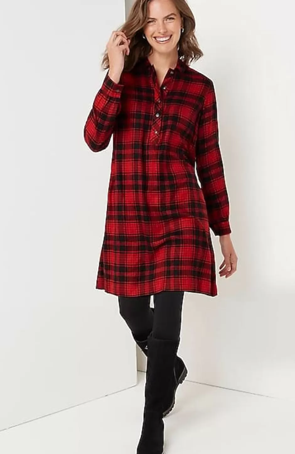 J.Jill Plaid Shirtdress | Jjill | Women Dresses