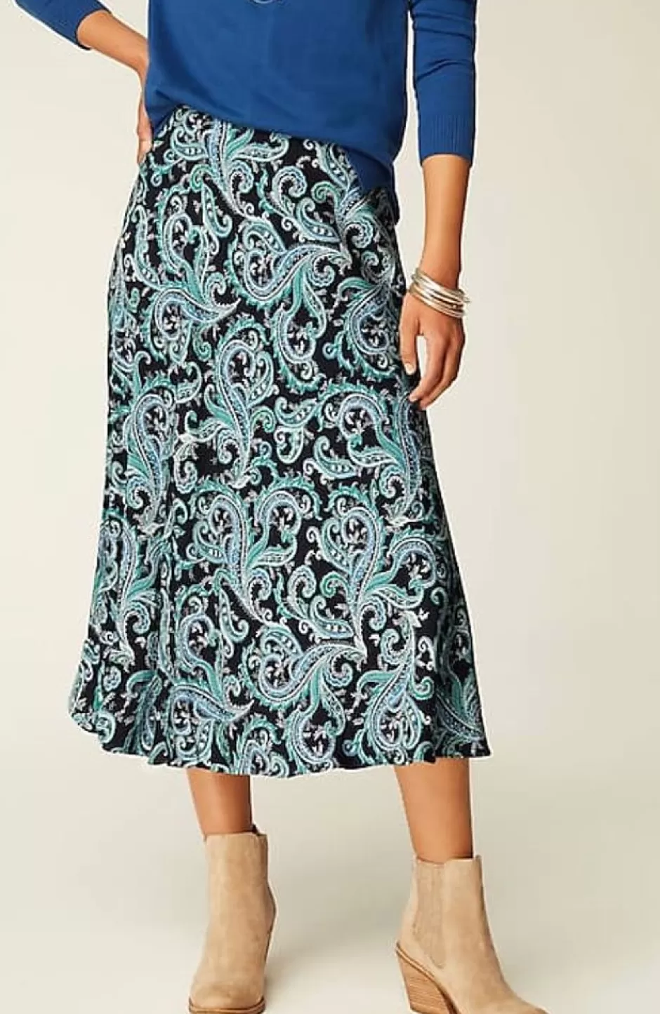 J.Jill Printed A-Line Midi Skirt | Jjill | Women Skirts