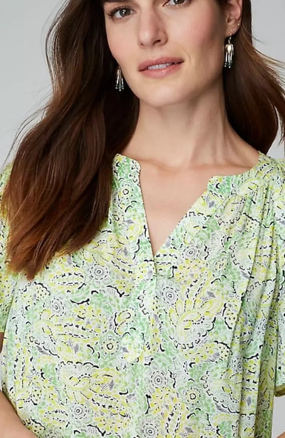 J.Jill Printed Voile Top | Jjill | Women Shirts & Blouses