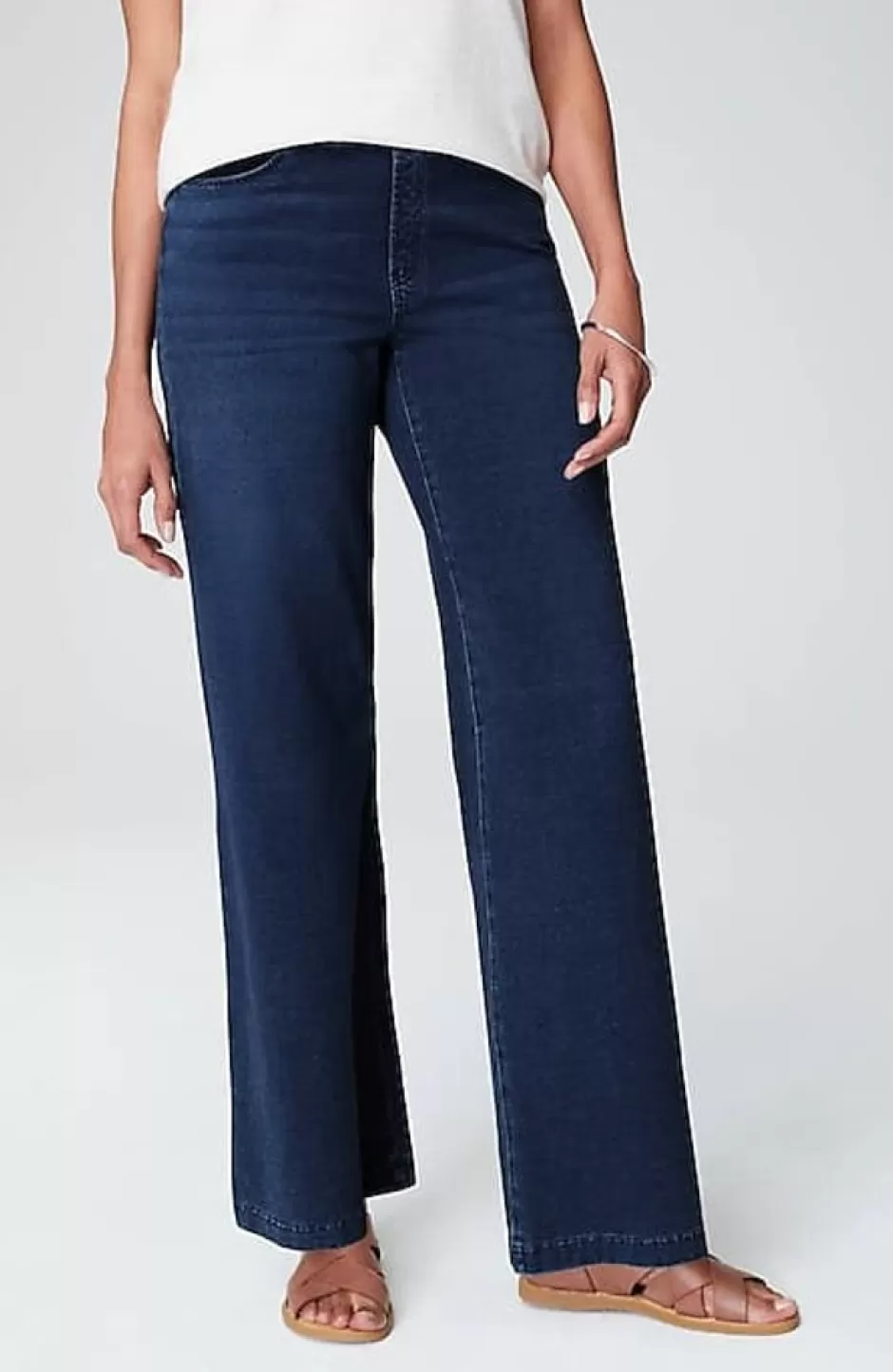 J.Jill Pure Jill 5-Pocket Knit Wide-Leg Jeans | Jjill | Women Pants & Jeans