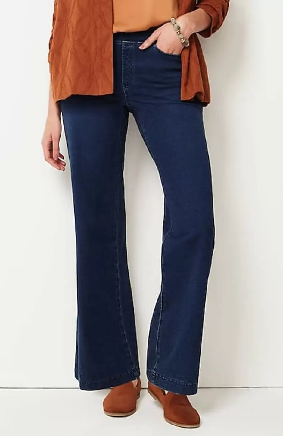 J.Jill Pure Jill 5-Pocket Knit Wide-Leg Jeans | Jjill | Women Pants & Jeans