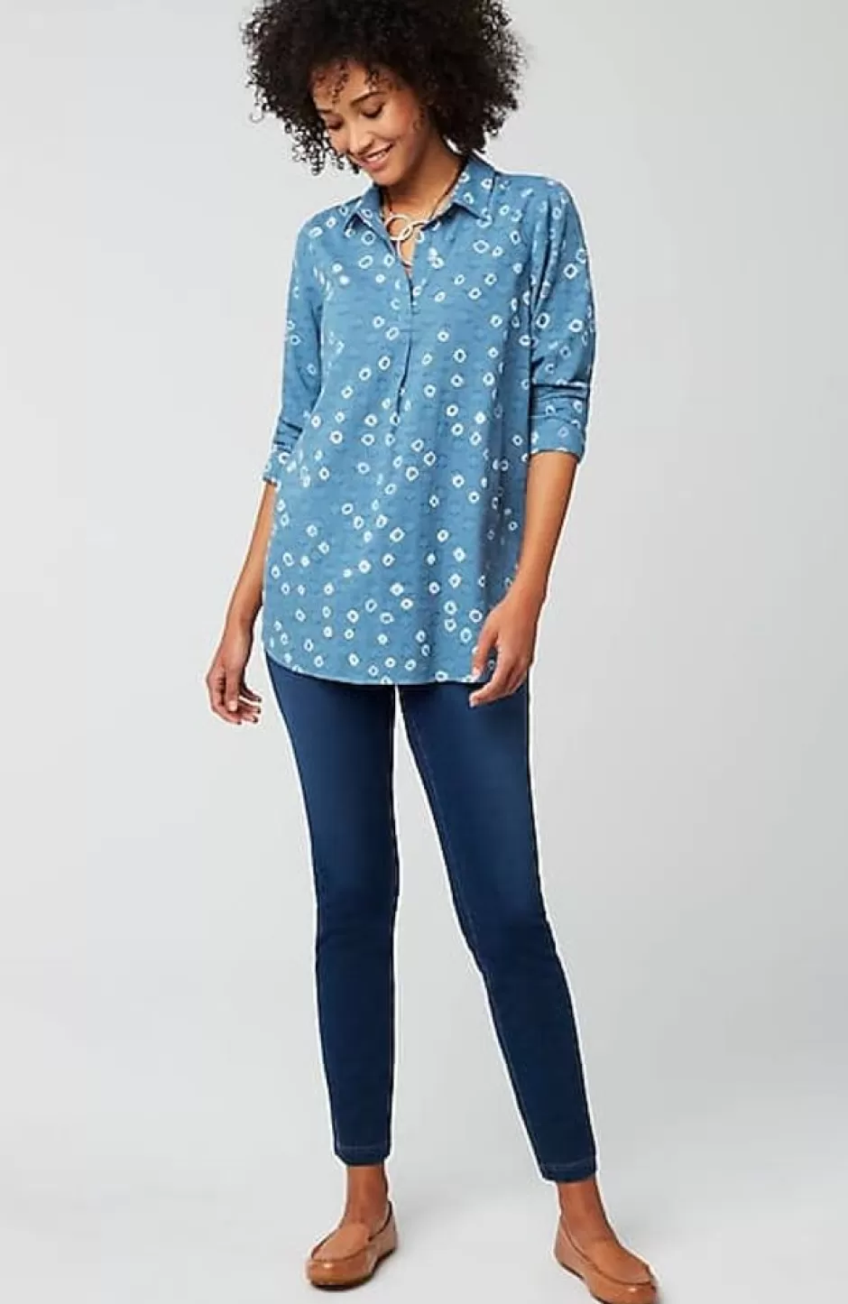 J.Jill Pure Jill Bandhani Popover | Jjill | Women Shirts & Blouses