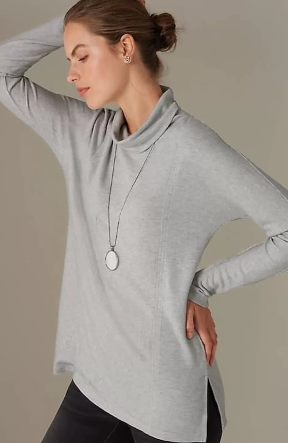 J.Jill Pure Jill Double-Knit Draped Cowl-Neck Tunic | Jjill | Women Tops & Tees