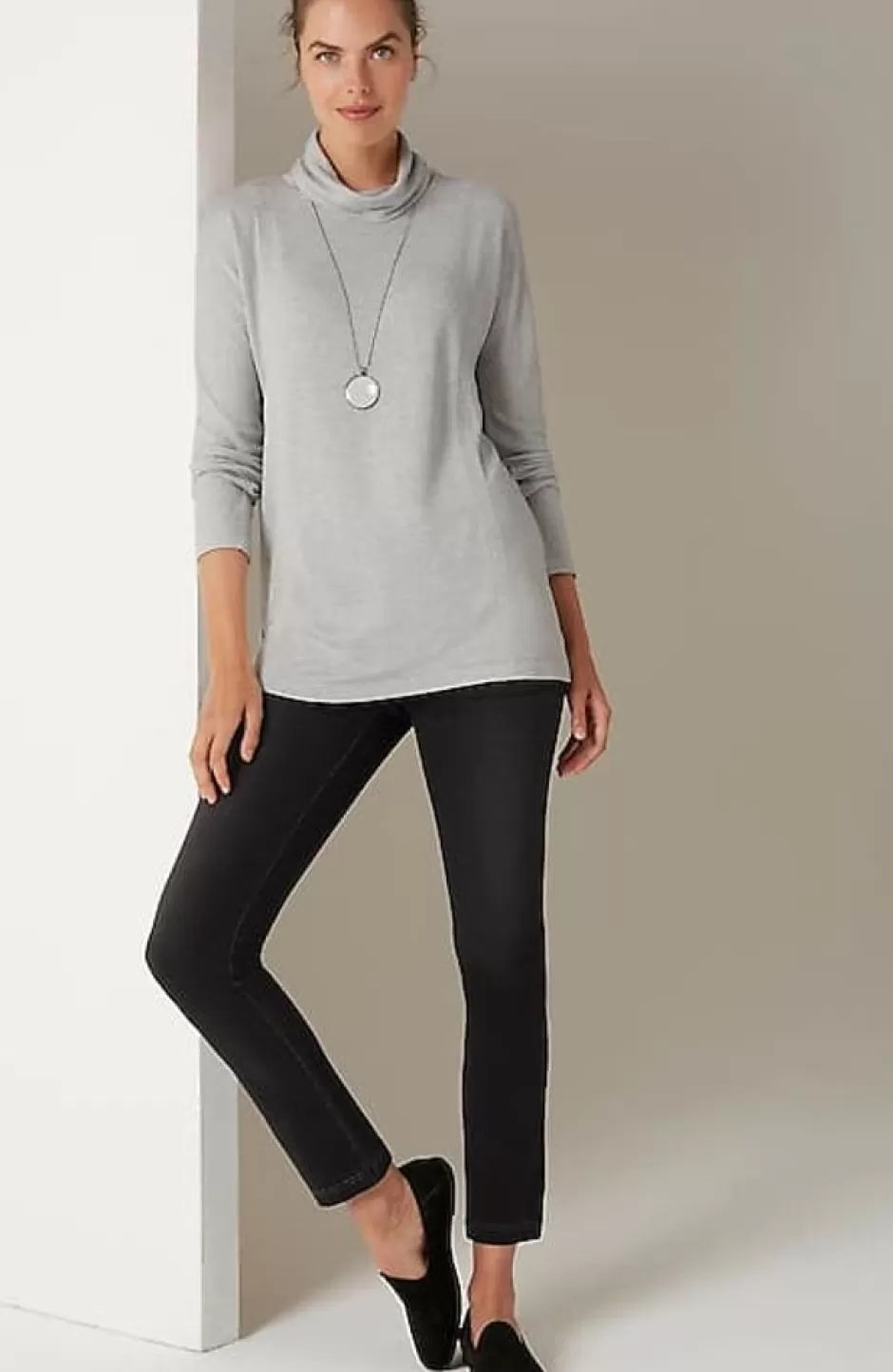 J.Jill Pure Jill Double-Knit Draped Cowl-Neck Tunic | Jjill | Women Tops & Tees