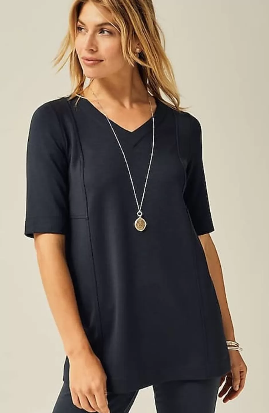 J.Jill Pure Jill Double-Knit Seamed Tunic | Jjill | Women Tops & Tees