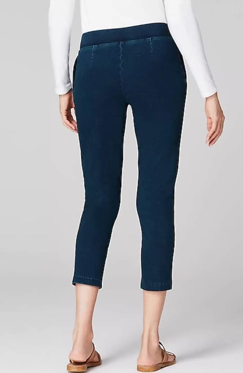 J.Jill Pure Jill Indigo Knit Cropped Slim-Leg Jeans | Jjill | Women Pants & Jeans