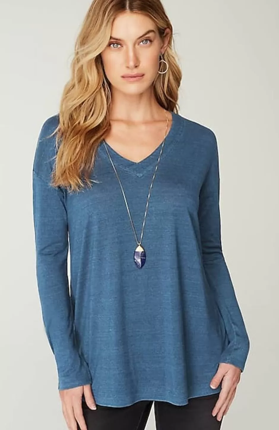 J.Jill Pure Jill Indigo-Jersey Relaxed Top | Jjill | Women Tops & Tees