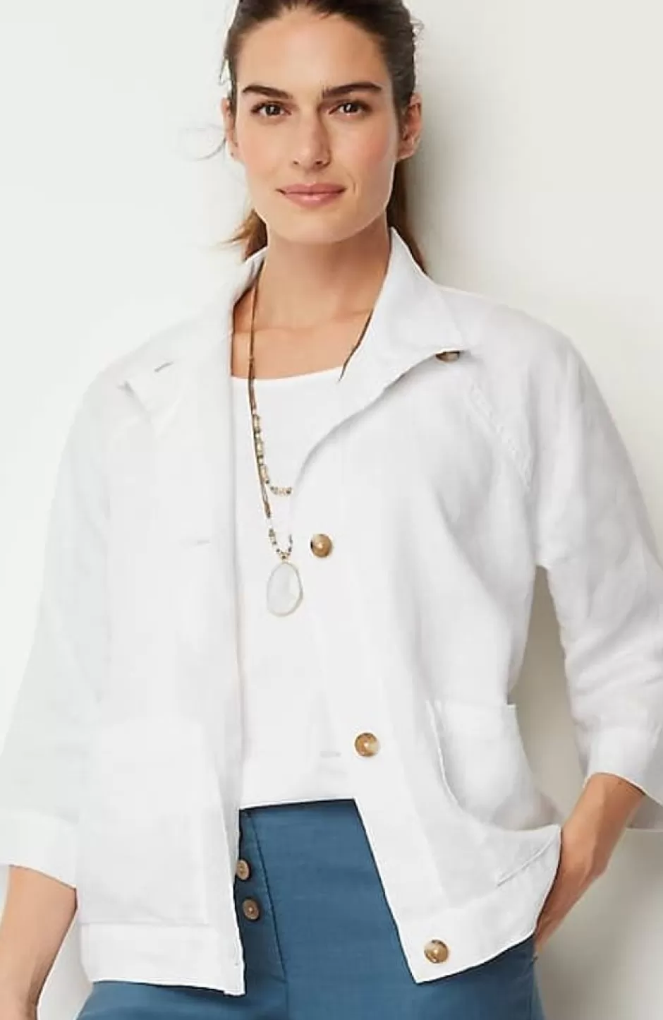 J.Jill Pure Jill Linen Cropped Jacket | Jjill | Women Jackets & Coats