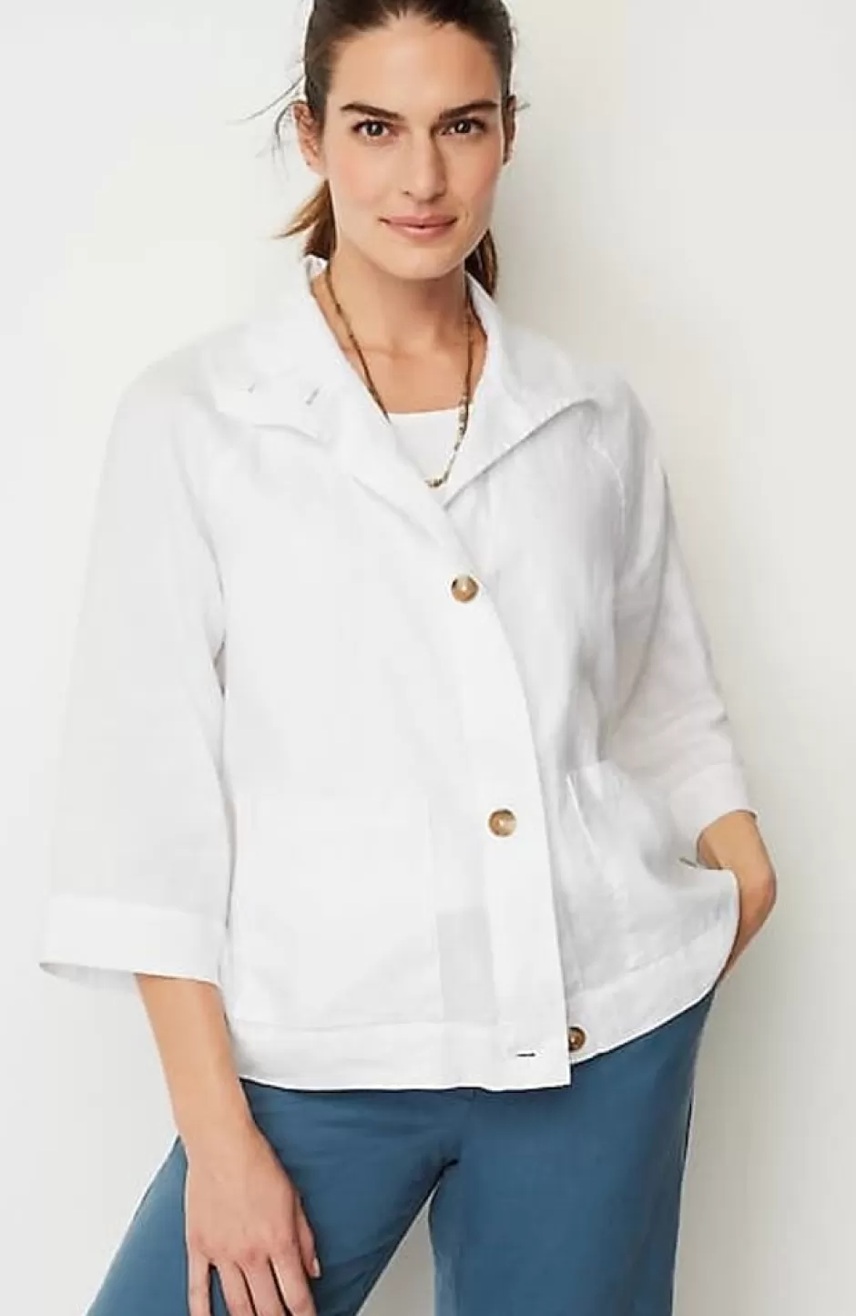 J.Jill Pure Jill Linen Cropped Jacket | Jjill | Women Jackets & Coats