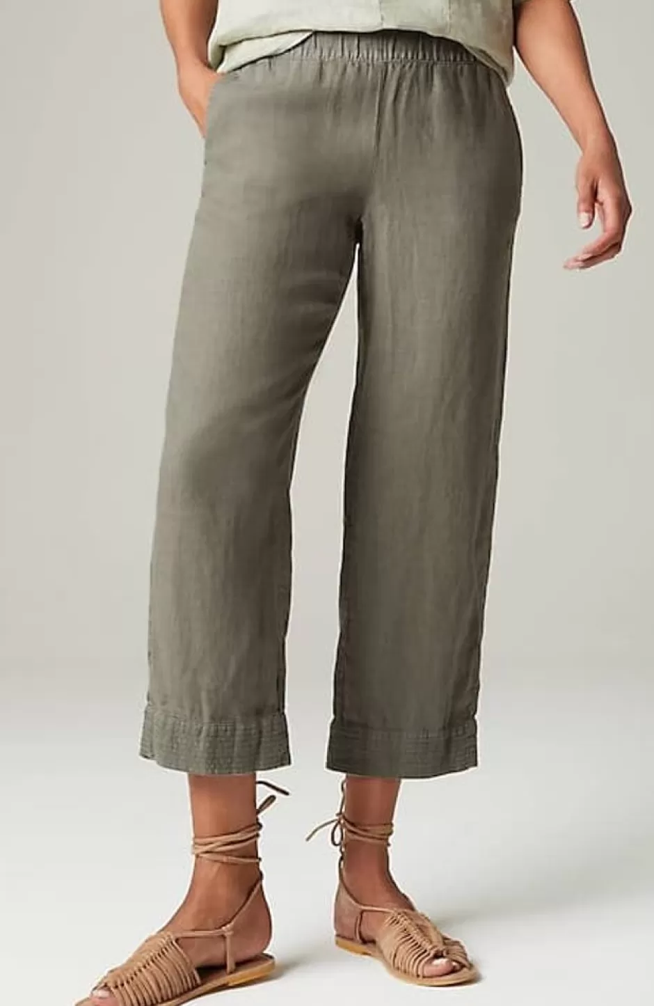 J.Jill Pure Jill Linen Trapunto-Stitched Pants | Jjill | Women Pants & Jeans