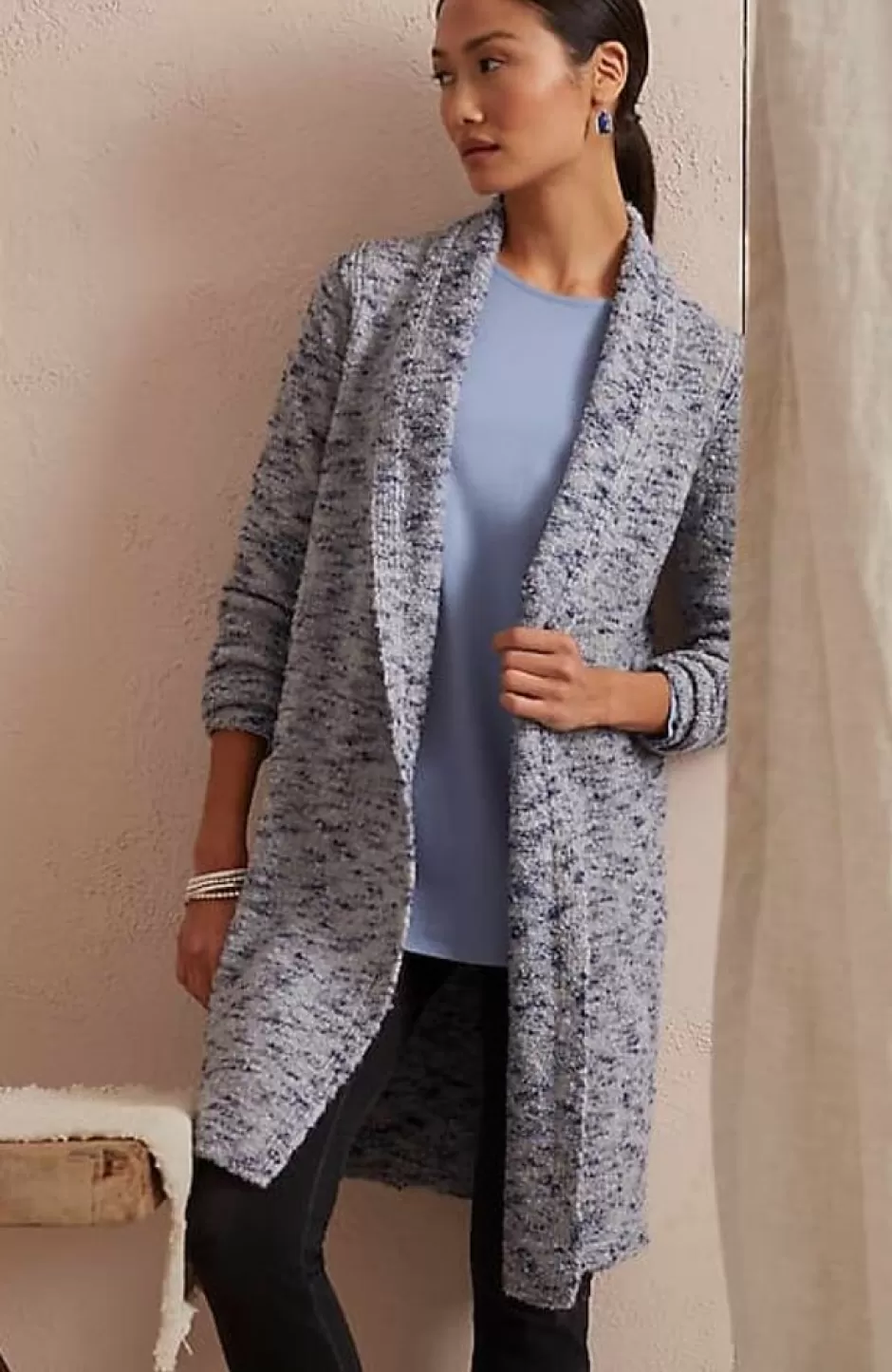 J.Jill Pure Jill Melange Space-Dyed Long Cardi | Jjill | Women Sweaters