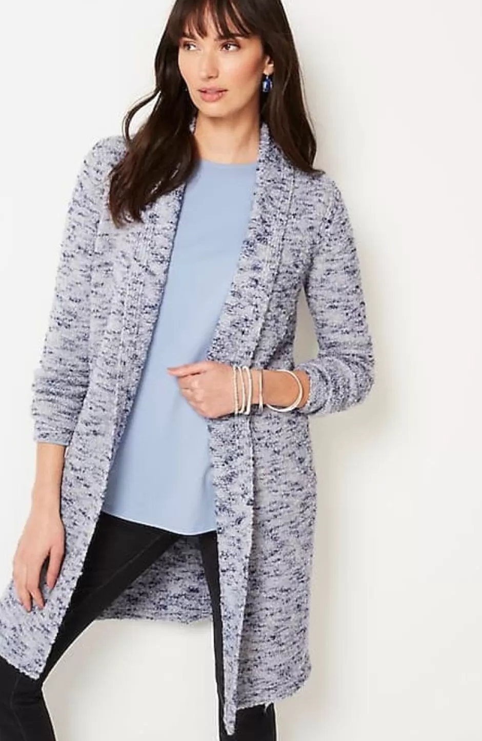 J.Jill Pure Jill Melange Space-Dyed Long Cardi | Jjill | Women Sweaters