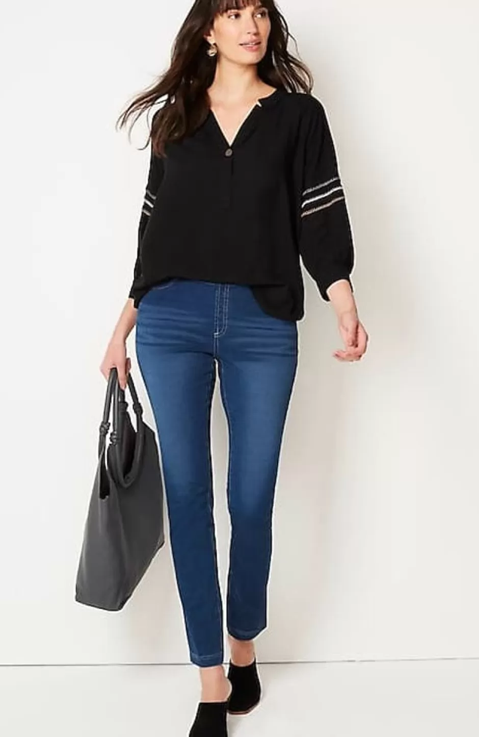 J.Jill Pure Jill Multicolored Whipstitch Top | Jjill | Women Shirts & Blouses