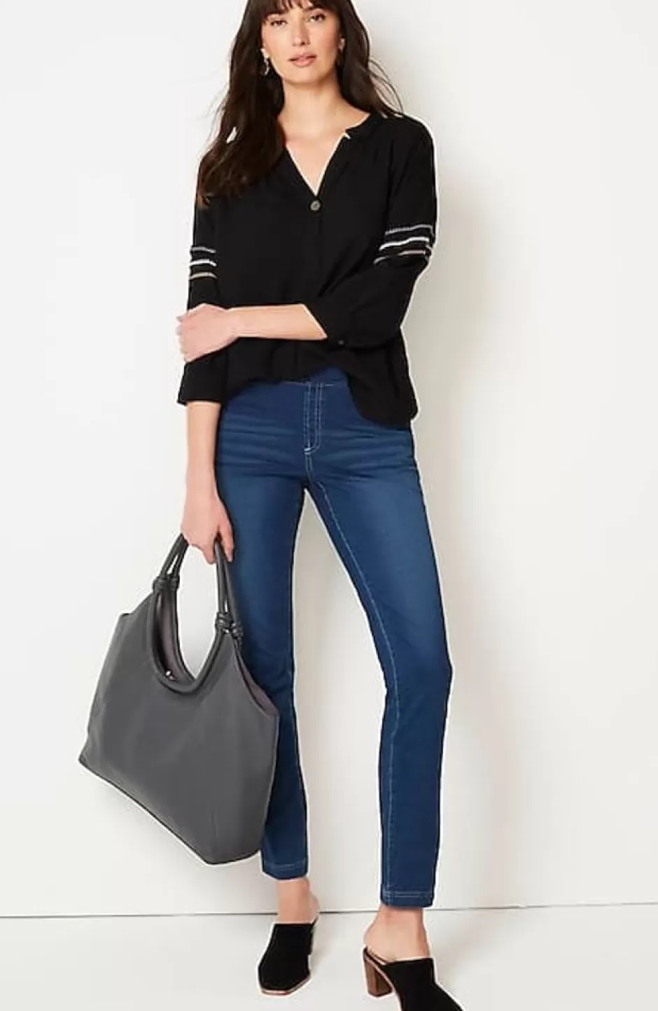 J.Jill Pure Jill Multicolored Whipstitch Top | Jjill | Women Shirts & Blouses