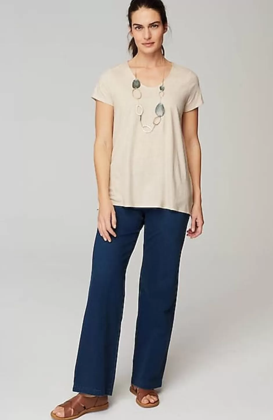 J.Jill Pure Jill Side-Slit Elliptical Tee | Jjill | Women Tops & Tees